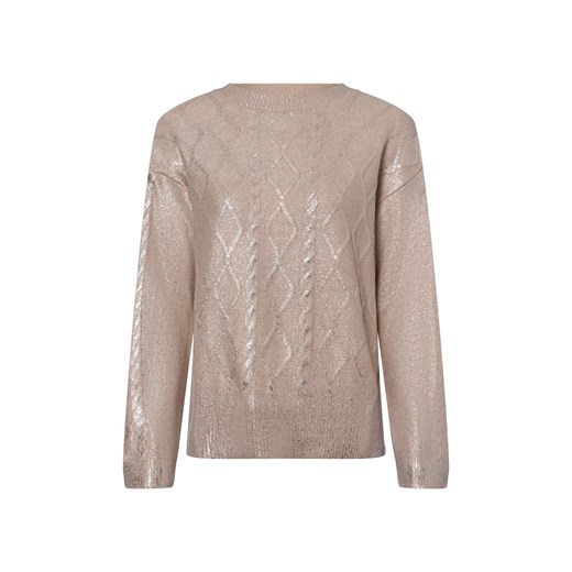 More & More Sweter damski Kobiety Sztuczne włókno beżowy jednolity ze sklepu vangraaf w kategorii Swetry damskie - zdjęcie 177788547