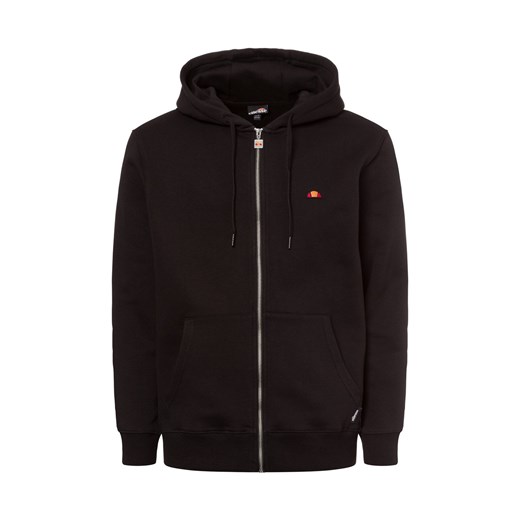 ellesse Bluza męska - Islington Mężczyźni Bawełna czarny jednolity ze sklepu vangraaf w kategorii Bluzy męskie - zdjęcie 177788575
