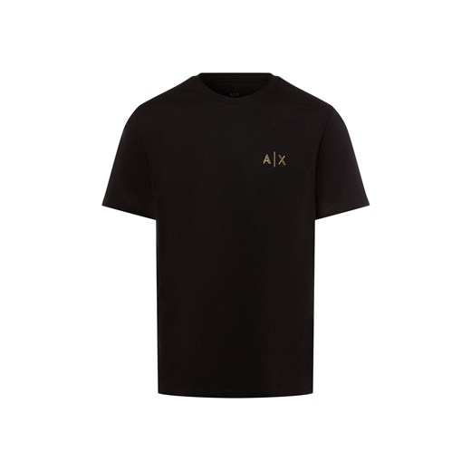 Armani Exchange Koszulka męska Mężczyźni Bawełna czarny jednolity ze sklepu vangraaf w kategorii T-shirty męskie - zdjęcie 177788626