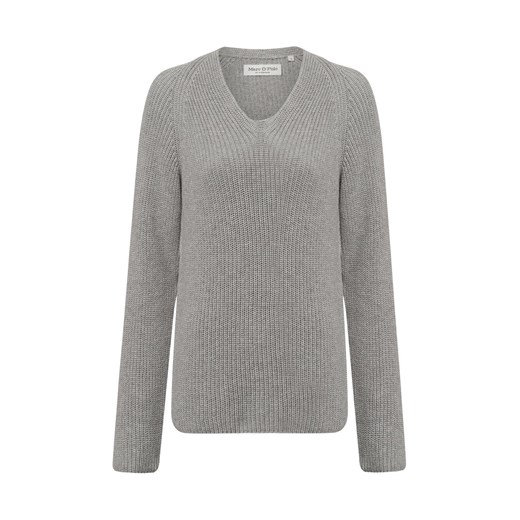 Marc O'Polo Sweter damski z dzianiny Kobiety Bawełna jasny szary jednolity ze sklepu vangraaf w kategorii Swetry damskie - zdjęcie 177788659