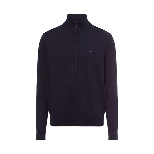 Tommy Hilfiger Męski kardigan Mężczyźni Bawełna granatowy jednolity - id: 730848-0001-09920 - marki Tommy Hilfiger - 177788717 Tommy Hilfiger Męski kardigan Mężczyźni Bawełna granatowy jednolity ze sklepu vangraaf w kategorii Swetry męskie - zdjęcie 177788717