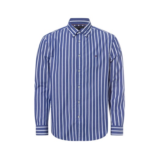 Tommy Hilfiger Męska koszula casual Mężczyźni Regular Fit Bawełna niebieski w paski ze sklepu vangraaf w kategorii Koszule męskie - zdjęcie 177788725