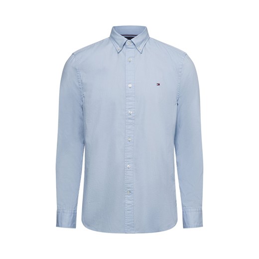 Tommy Hilfiger Koszula męska Mężczyźni Slim Fit Bawełna jasnoniebieski jednolity ze sklepu vangraaf w kategorii Koszule męskie - zdjęcie 177788726