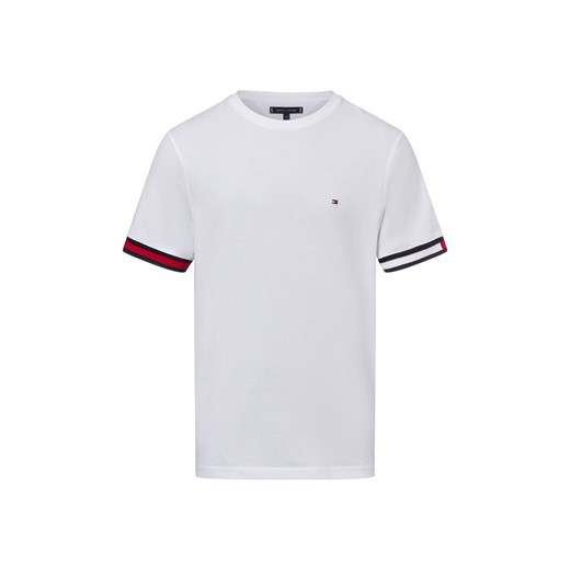 Tommy Hilfiger Koszulka męska Mężczyźni Bawełna biały jednolity ze sklepu vangraaf w kategorii T-shirty męskie - zdjęcie 177788736
