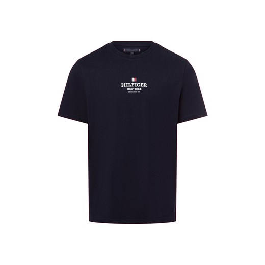 Tommy Hilfiger Koszulka męska Mężczyźni Bawełna granatowy jednolity ze sklepu vangraaf w kategorii T-shirty męskie - zdjęcie 177788739