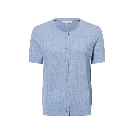 Tommy Hilfiger Kardigan damski Kobiety jasnoniebieski jednolity ze sklepu vangraaf w kategorii Swetry damskie - zdjęcie 177788765