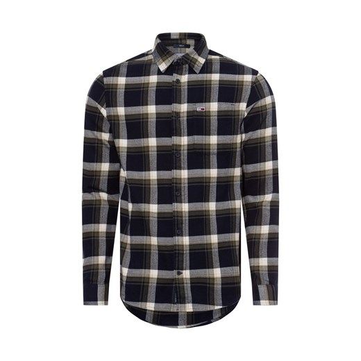 Tommy Jeans Męska koszula casual Mężczyźni Regular Fit Bawełna granatowy w kratkę ze sklepu vangraaf w kategorii Koszule męskie - zdjęcie 177788797