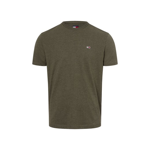 Tommy Jeans Koszulka męska Mężczyźni Bawełna oliwkowy jednolity ze sklepu vangraaf w kategorii T-shirty męskie - zdjęcie 177788805
