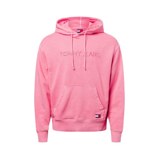 Tommy Jeans Męski sweter z kapturem Mężczyźni Bawełna różowy jednolity ze sklepu vangraaf w kategorii Bluzy męskie - zdjęcie 177788819