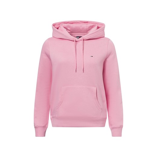 Tommy Jeans Damski sweter z kapturem Kobiety Bawełna wyrazisty róż jednolity ze sklepu vangraaf w kategorii Bluzy damskie - zdjęcie 177788835