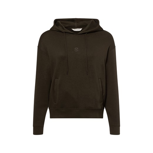 Msch Copenhagen Damski sweter z kapturem Kobiety Sztuczne włókno khaki jednolity ze sklepu vangraaf w kategorii Bluzy damskie - zdjęcie 177788878