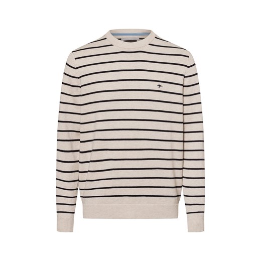 Fynch-Hatton Męski sweter Mężczyźni Bawełna écru w paski ze sklepu vangraaf w kategorii Swetry męskie - zdjęcie 177788897