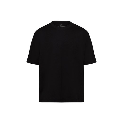 Nils Sundström Koszulka męska Mężczyźni Bawełna czarny jednolity ze sklepu vangraaf w kategorii T-shirty męskie - zdjęcie 177788947