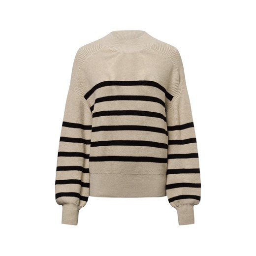 Msch Copenhagen Damski sweter z dzianiny - MSCHMaura Rachelle Kobiety błotnisty w paski ze sklepu vangraaf w kategorii Swetry damskie - zdjęcie 177789117