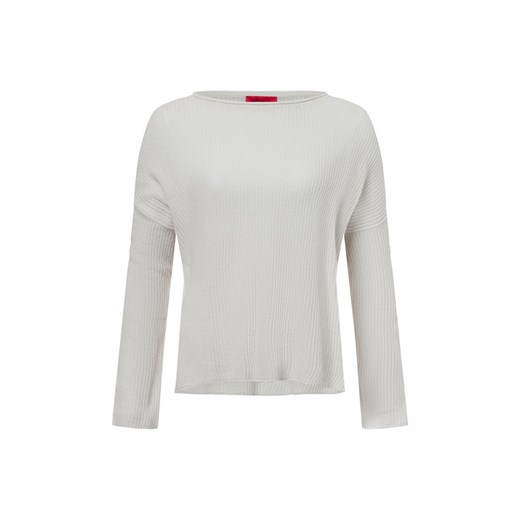 MAX&Co. Damski sweter z dzianiny kaszmirowej - Baseball Kobiety Kaszmir écru jednolity ze sklepu vangraaf w kategorii Swetry damskie - zdjęcie 177789137