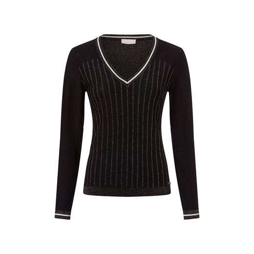 Liu Jo Collection Sweter damski z dzianiny Kobiety czarny marmurkowy ze sklepu vangraaf w kategorii Swetry damskie - zdjęcie 177789139