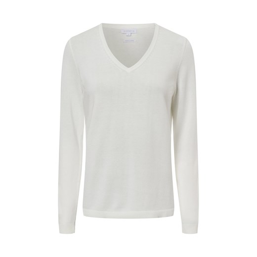 brookshire Sweter damski z dzianiny Kobiety Bawełna biały jednolity ze sklepu vangraaf w kategorii Swetry damskie - zdjęcie 177789199