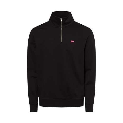 Levi's Bluza męska Mężczyźni Bawełna czarny jednolity ze sklepu vangraaf w kategorii Bluzy męskie - zdjęcie 177789259