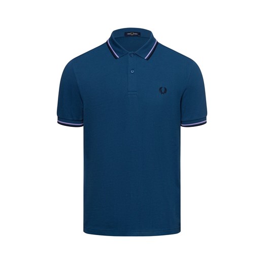 Fred Perry Męska koszulka polo Mężczyźni Bawełna granatowy jednolity ze sklepu vangraaf w kategorii T-shirty męskie - zdjęcie 177789287
