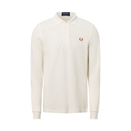 Fred Perry Męska koszulka polo Mężczyźni Bawełna écru jednolity ze sklepu vangraaf w kategorii T-shirty męskie - zdjęcie 177789295