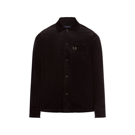 Fred Perry Bluza męska Mężczyźni Regular Fit Bawełna czarny jednolity ze sklepu vangraaf w kategorii Kurtki męskie - zdjęcie 177789297