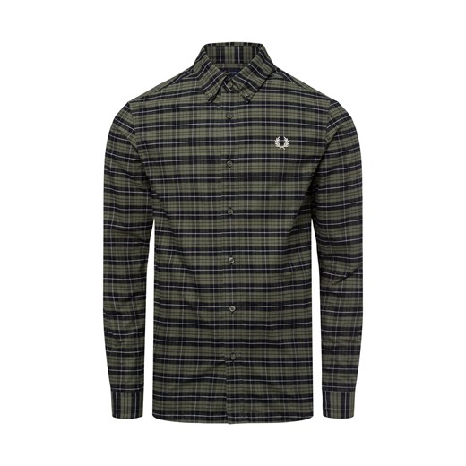 Fred Perry Męska koszula casual Mężczyźni Regular Fit Bawełna jodłowy w kratkę ze sklepu vangraaf w kategorii Koszule męskie - zdjęcie 177789298