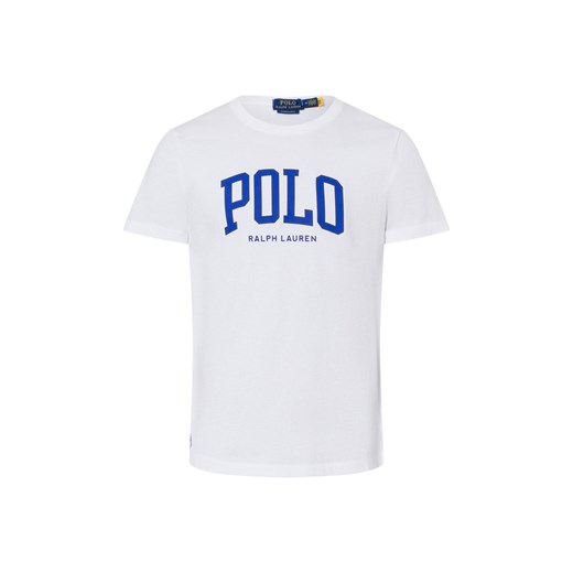 Polo Ralph Lauren Koszulka męska Mężczyźni Bawełna biały jednolity ze sklepu vangraaf w kategorii T-shirty męskie - zdjęcie 177789316