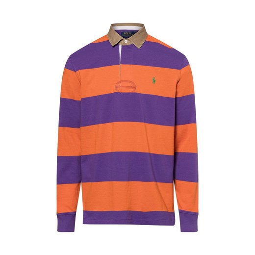 Polo Ralph Lauren Bluza męska Mężczyźni Bawełna pomarańczowy w paski ze sklepu vangraaf w kategorii Bluzy męskie - zdjęcie 177789328