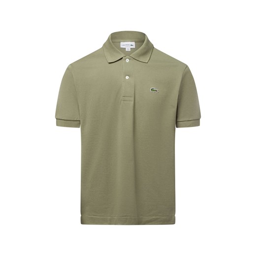 Lacoste Męska koszulka polo Mężczyźni Bawełna oliwkowy jednolity ze sklepu vangraaf w kategorii T-shirty męskie - zdjęcie 177789367