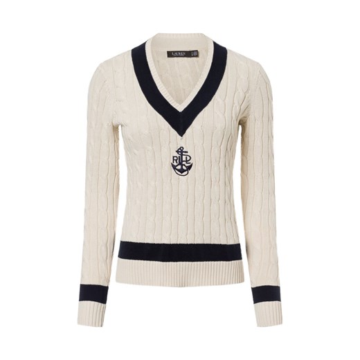 Lauren Ralph Lauren Sweter damski Kobiety Bawełna écru w paski ze sklepu vangraaf w kategorii Swetry damskie - zdjęcie 177789405