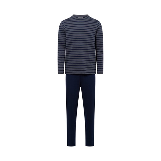 Schiesser Piżama męska Mężczyźni Bawełna antracytowy w paski ze sklepu vangraaf w kategorii Piżamy męskie - zdjęcie 177789509