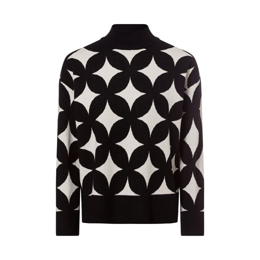 zero Sweter damski z dzianiny Kobiety Sztuczne włókno czarny wzorzysty ze sklepu vangraaf w kategorii Swetry damskie - zdjęcie 177789526