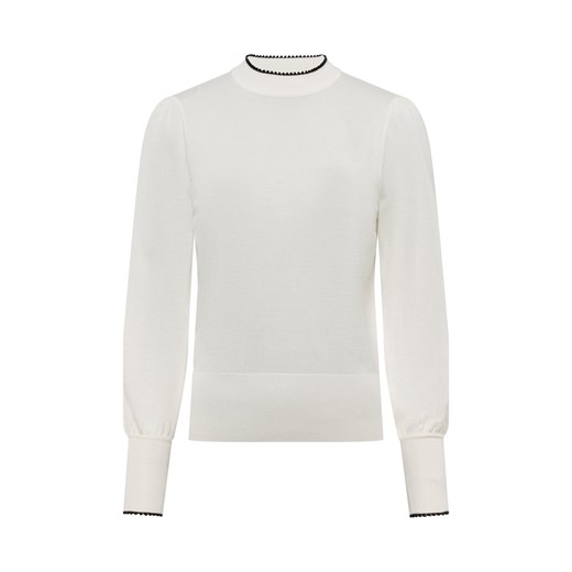 zero Sweter damski z dzianiny Kobiety wiskoza écru jednolity ze sklepu vangraaf w kategorii Swetry damskie - zdjęcie 177789549
