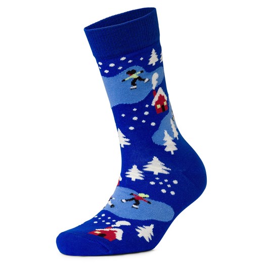 Happy Socks Skarpety unisex Kobiety,Mężczyźni Bawełna indygo wzorzysty ze sklepu vangraaf w kategorii Skarpetki damskie - zdjęcie 177789845