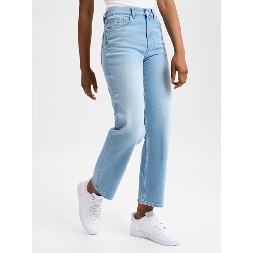 Tommy Jeans Dżinsy o prostym kroju - Layla Kobiety Bawełna light stone jednolity ze sklepu vangraaf w kategorii Jeansy damskie - zdjęcie 177790237
