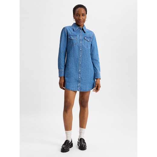 Tommy Jeans Sukienka damska Kobiety Bawełna niebieski jednolity - id: 731237-0001-09940 - marki Tommy Jeans - 177790239 Tommy Jeans Sukienka damska Kobiety Bawełna niebieski jednolity ze sklepu vangraaf w kategorii Sukienki - zdjęcie 177790239