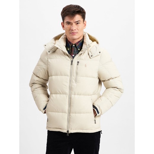 Polo Ralph Lauren Męska kurtka puchowa Mężczyźni Puch piaskowy jednolity ze sklepu vangraaf w kategorii Kurtki męskie - zdjęcie 177790369