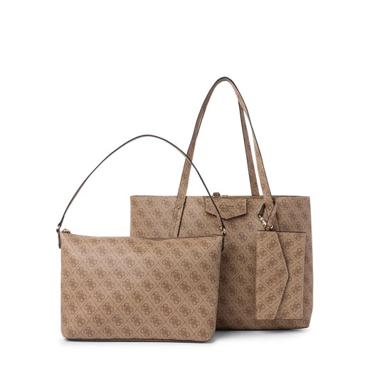 GUESS Sprzedawca damski - Eco Brenton Kobiety Sztuczna skóra wielbłądzi wzorzysty ze sklepu vangraaf w kategorii Torby Shopper bag - zdjęcie 177790398