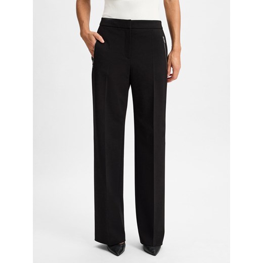BOSS Damskie spodnie materiałowe - Tilda Kobiety wiskoza czarny jednolity 40 promocyjna cena vangraaf