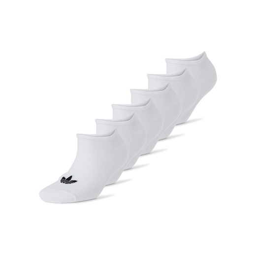 adidas Originals Damskie skarpetki do trampek w 6-paku Kobiety biały jednolity ze sklepu vangraaf w kategorii Skarpetki damskie - zdjęcie 177790557