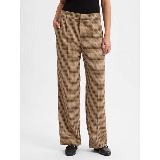 Marie Lund Damskie spodnie materiałowe Kobiety wielbłądzi w kratkę ze sklepu vangraaf w kategorii Spodnie damskie - zdjęcie 177790567