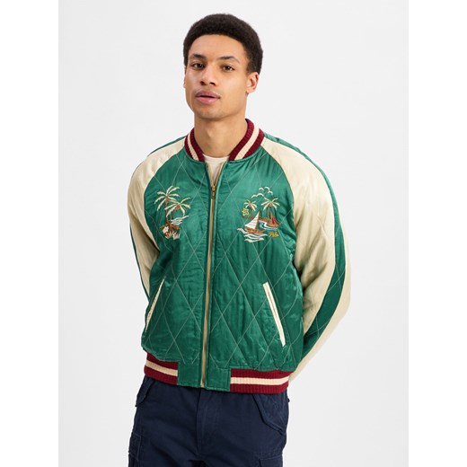 Polo Ralph Lauren Bluza męska Mężczyźni wiskoza zielony wzorzysty ze sklepu vangraaf w kategorii Bluzy męskie - zdjęcie 177790647