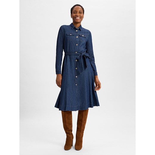 More & More Dżinsowa sukienka damska Kobiety Bawełna niebieski jednolity ze sklepu vangraaf w kategorii Sukienki - zdjęcie 177790699