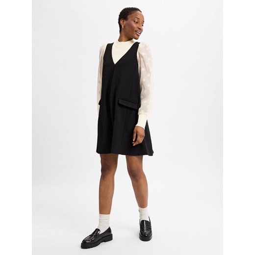 Y.A.S Sukienka damska - YASMalea Kobiety Sztuczne włókno czarny jednolity ze sklepu vangraaf w kategorii Sukienki - zdjęcie 177790776