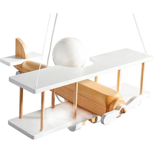 Biały żyrandol dla chłopca samolot - S198-Frela Lumes One Size Edinos.pl