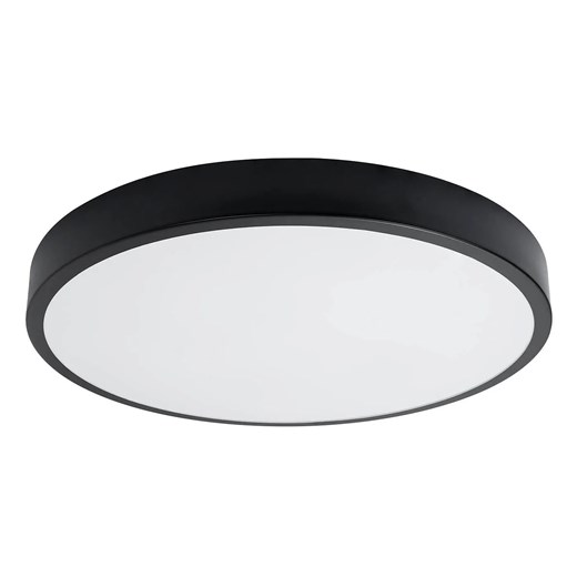 Czarny duży plafon LED okrągły 60 cm - A603-Liptos ze sklepu Edinos.pl w kategorii Lampy sufitowe - zdjęcie 177791779