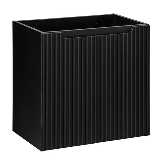 Szafka łazienkowa pod umywalkę w kolorze czarnym - Dafo 10X 60 cm ze sklepu Edinos.pl w kategorii Szafki i regały łazienkowe - zdjęcie 177791829