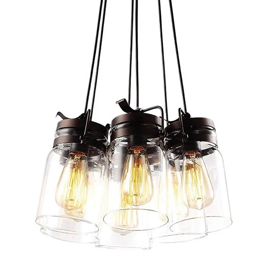 Nowoczesna lampa wisząca z 6 szklanymi kloszami - 15X A782 L3-A40 ze sklepu Edinos.pl w kategorii Lampy wiszące - zdjęcie 177792079