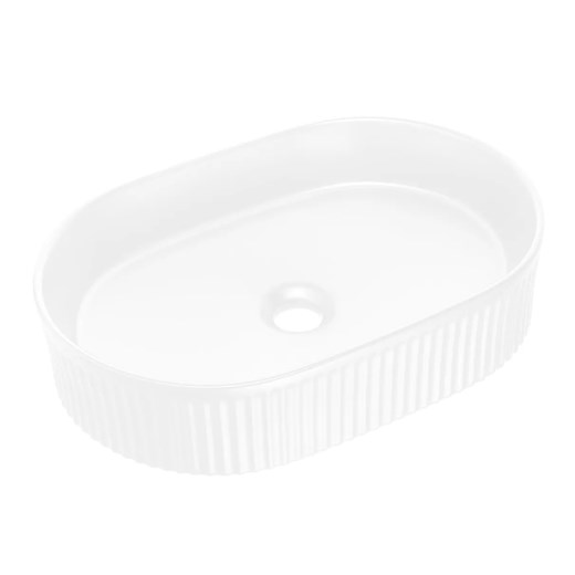 Biała owalna umywalka ceramiczna F1-B29 ze sklepu Edinos.pl w kategorii Łazienka - zdjęcie 177792115
