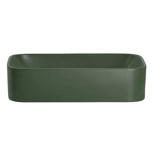 Ciemnozielona prostokątna umywalka nablatowa - Zelfio 60 cm Elior One Size Edinos.pl